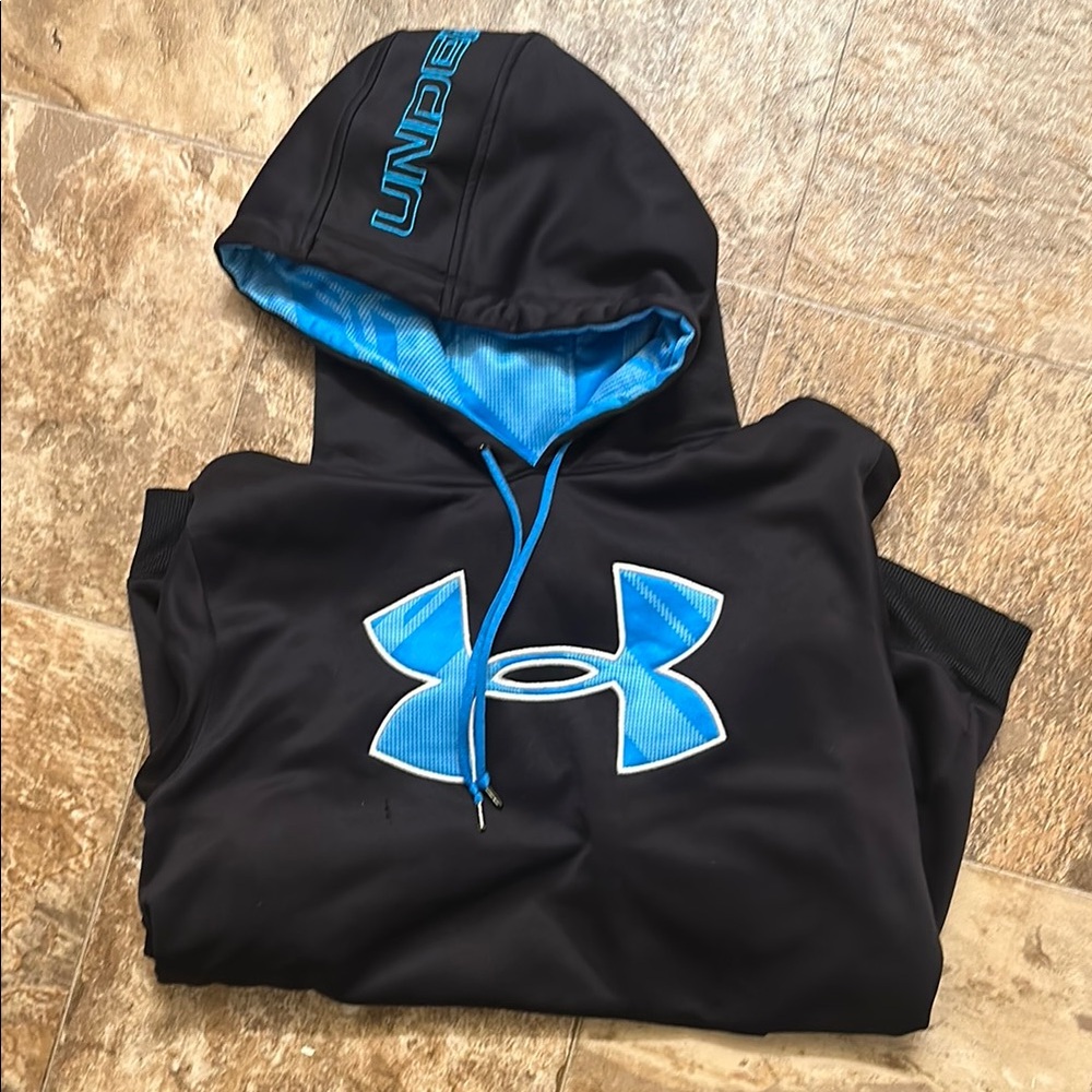 Under Armour Black Hoodie with Blue Details
